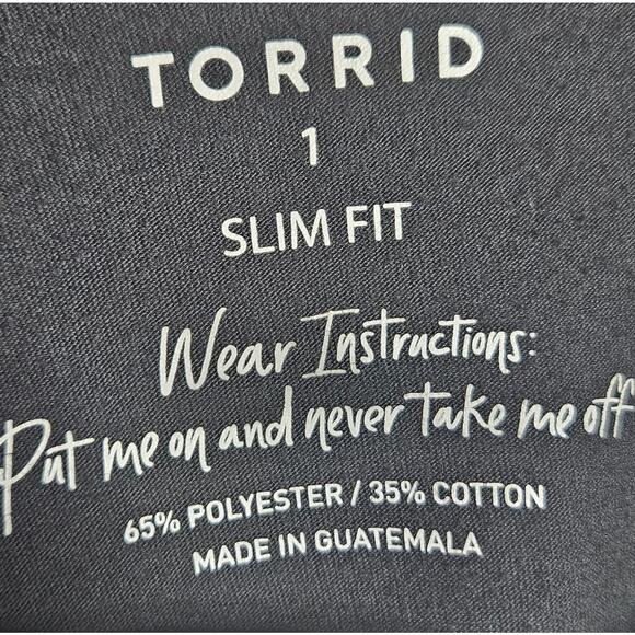 Torrid Slim Fit HAPPY CAMPER Black Short Sleeve T-Shirt, sz 1 - Picture 5 of 5